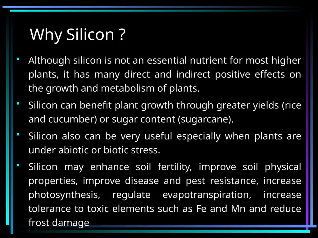 SILICON FERTILIZATION History Justius von Liebig - slide 3 of 23