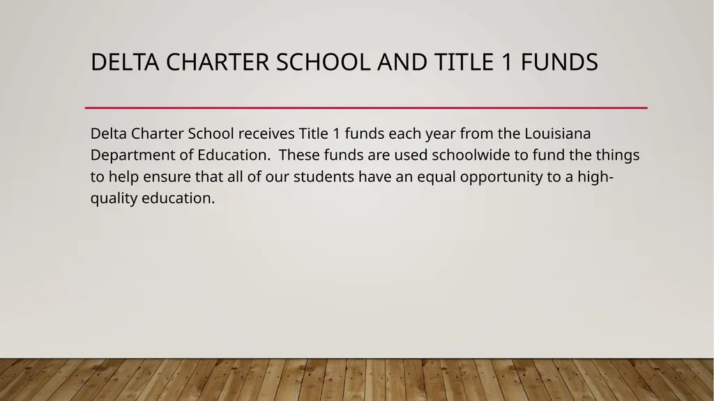 Delta charter school 2022-2023 Title I program - slide 3 of 12