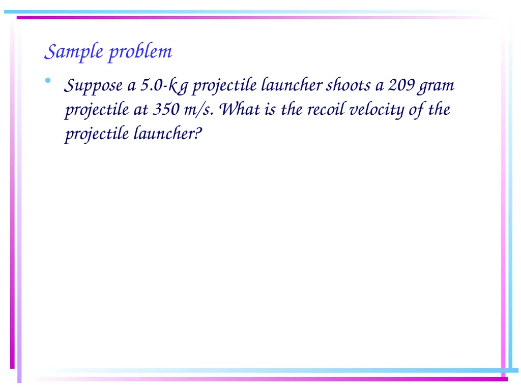 Law of Conservation of Momentum Law of - slide 5 of 17