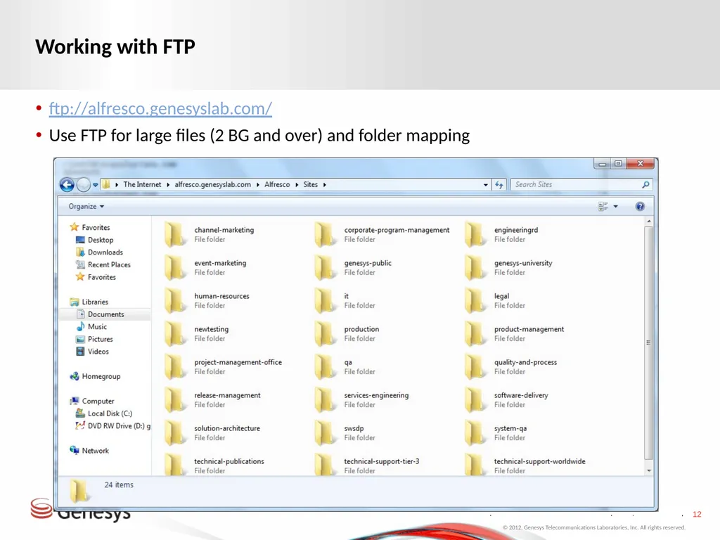 Alfresco Phase One Roll-Out Test changing again - slide 12 of 17