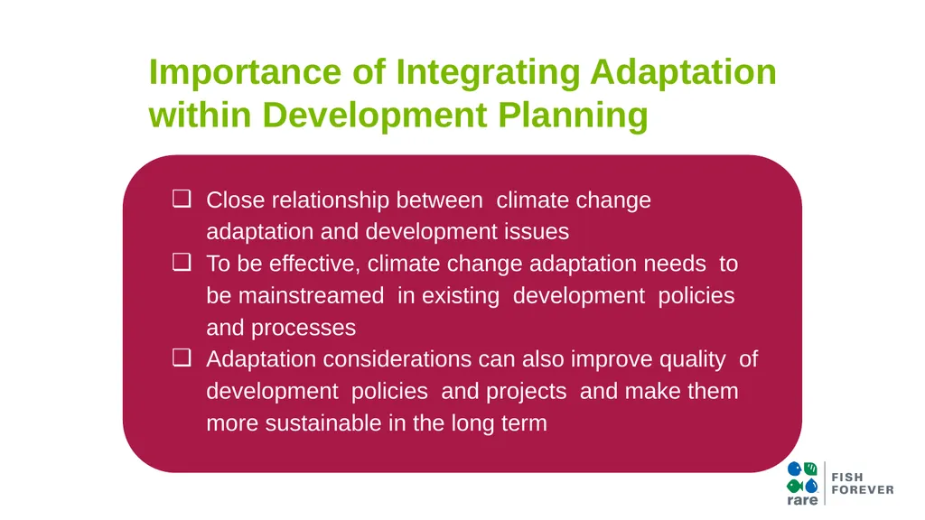Climate Change Vulnerability Assessment (CCVA) Why - slide 5 of 14