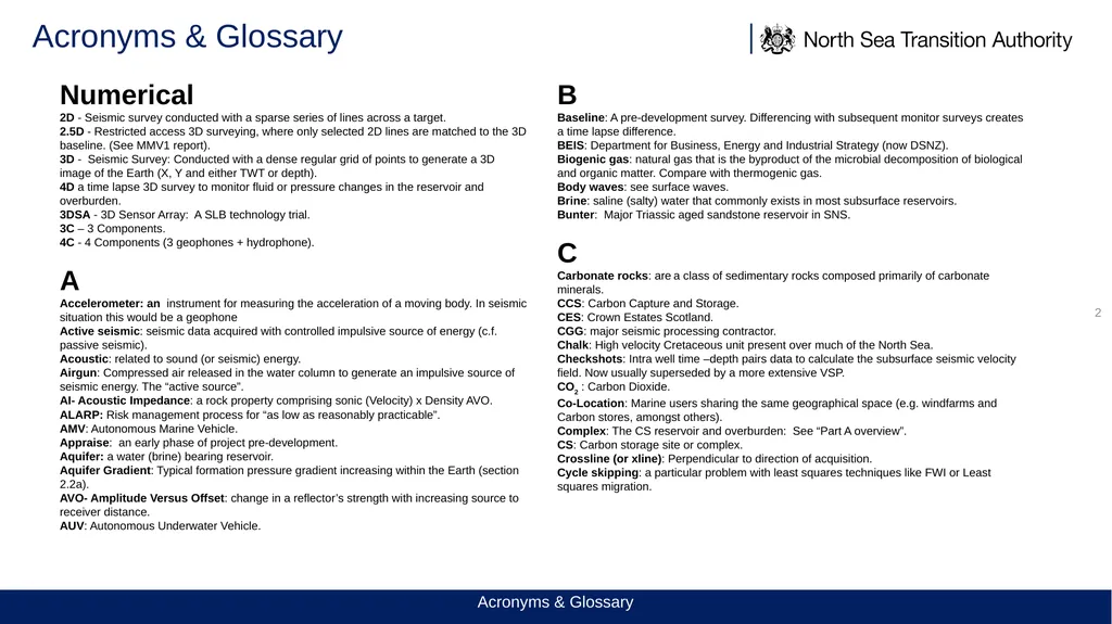 TECHNICAL REPORT Seismic Imaging within the UKCS - slide 2 of 7