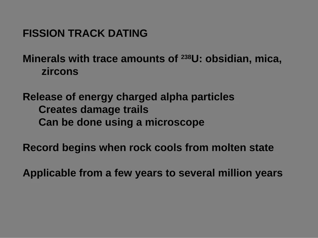RADIOMETRIC DATING CHRONOSTRATIGRAPHY - slide 16 of 21