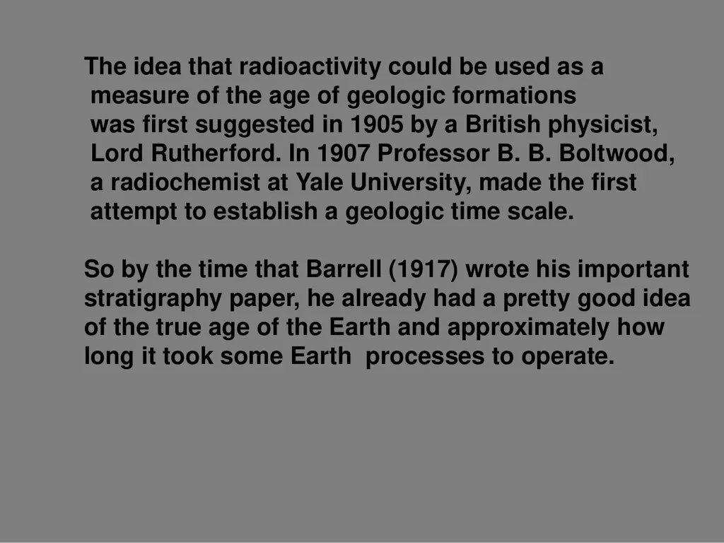 RADIOMETRIC DATING CHRONOSTRATIGRAPHY - slide 5 of 21