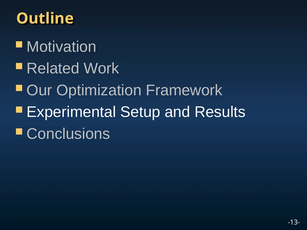 A Global-Local Optimization Framework for - slide 13 of 20