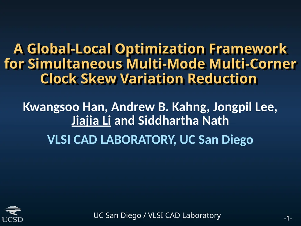 A Global-Local Optimization Framework for