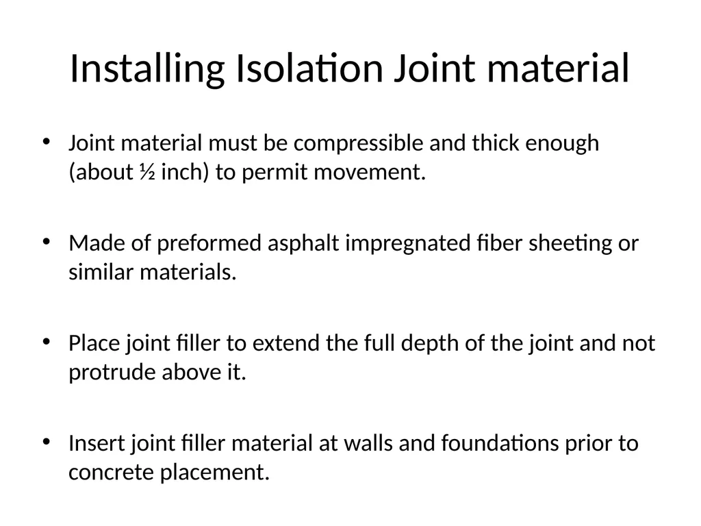 Jointing Chapter 8 Chapter Topics Isolation joints - slide 8 of 34