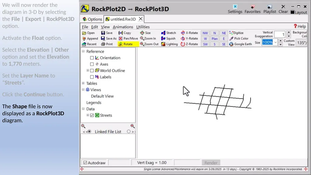 RockWorks Training Exercise 10.2 Importing a Shape - slide 15 of 17