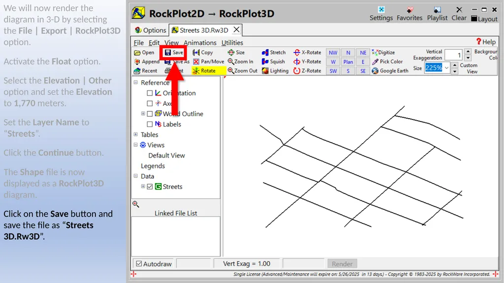RockWorks Training Exercise 10.2 Importing a Shape - slide 16 of 17