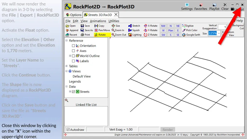 RockWorks Training Exercise 10.2 Importing a Shape - slide 17 of 17