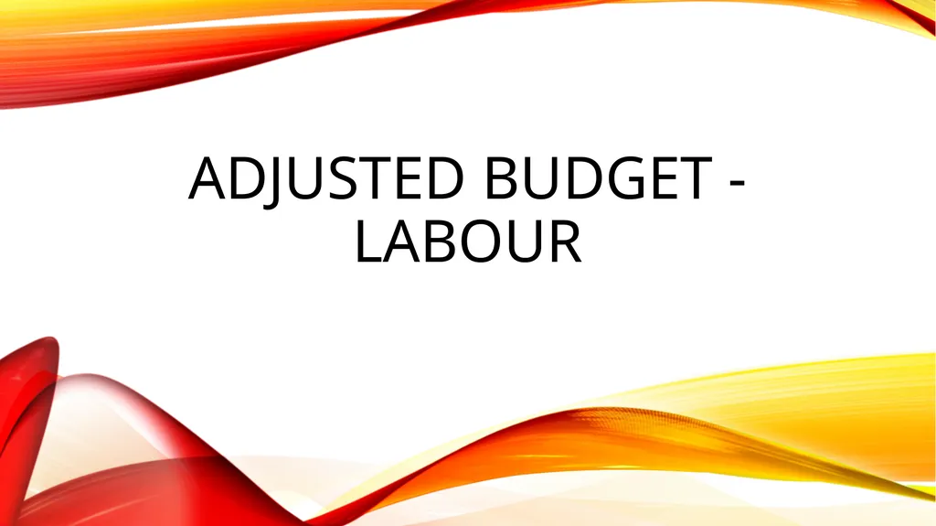 Adjusted Budget Preface – What is a Scenario in - slide 13 of 22
