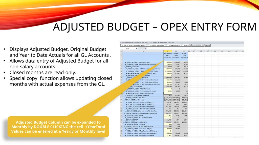 Adjusted Budget Preface – What is a Scenario in - slide 8 of 22