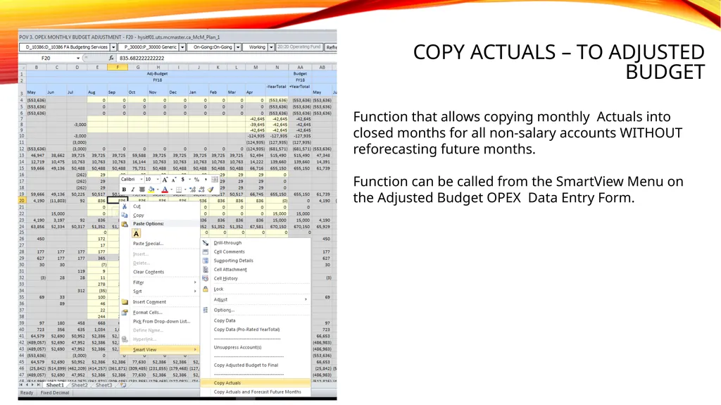 Adjusted Budget Preface – What is a Scenario in - slide 11 of 22