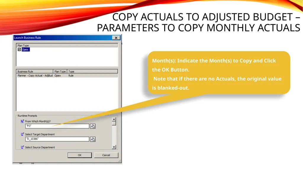 Adjusted Budget Preface – What is a Scenario in - slide 12 of 22