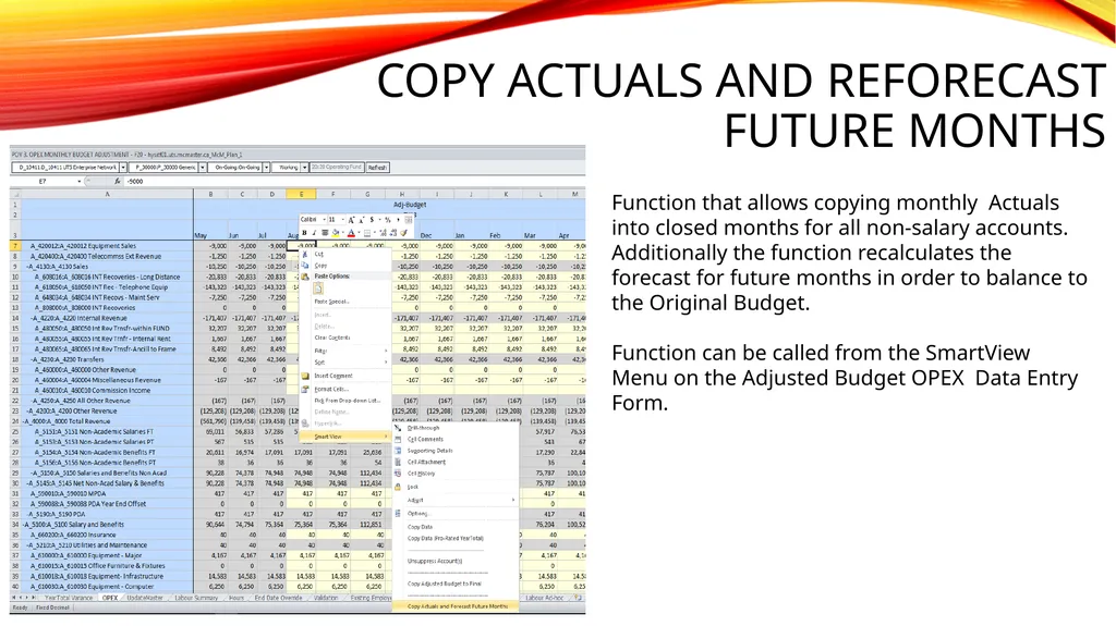 Adjusted Budget Preface – What is a Scenario in - slide 9 of 22