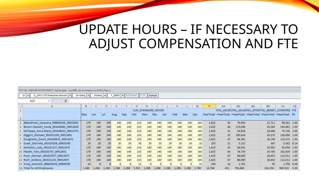 Adjusted Budget Preface – What is a Scenario in - slide 20 of 22