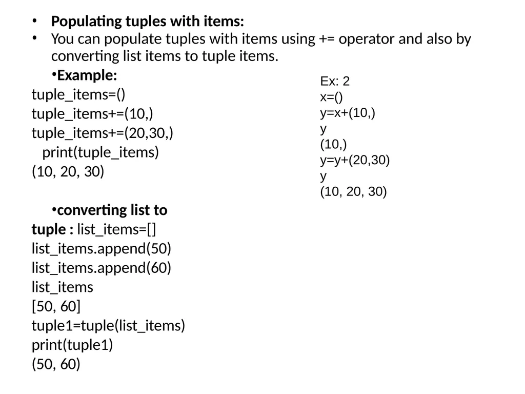 Tuple in Python Tuple Creation Tuple in Python In - slide 29 of 53