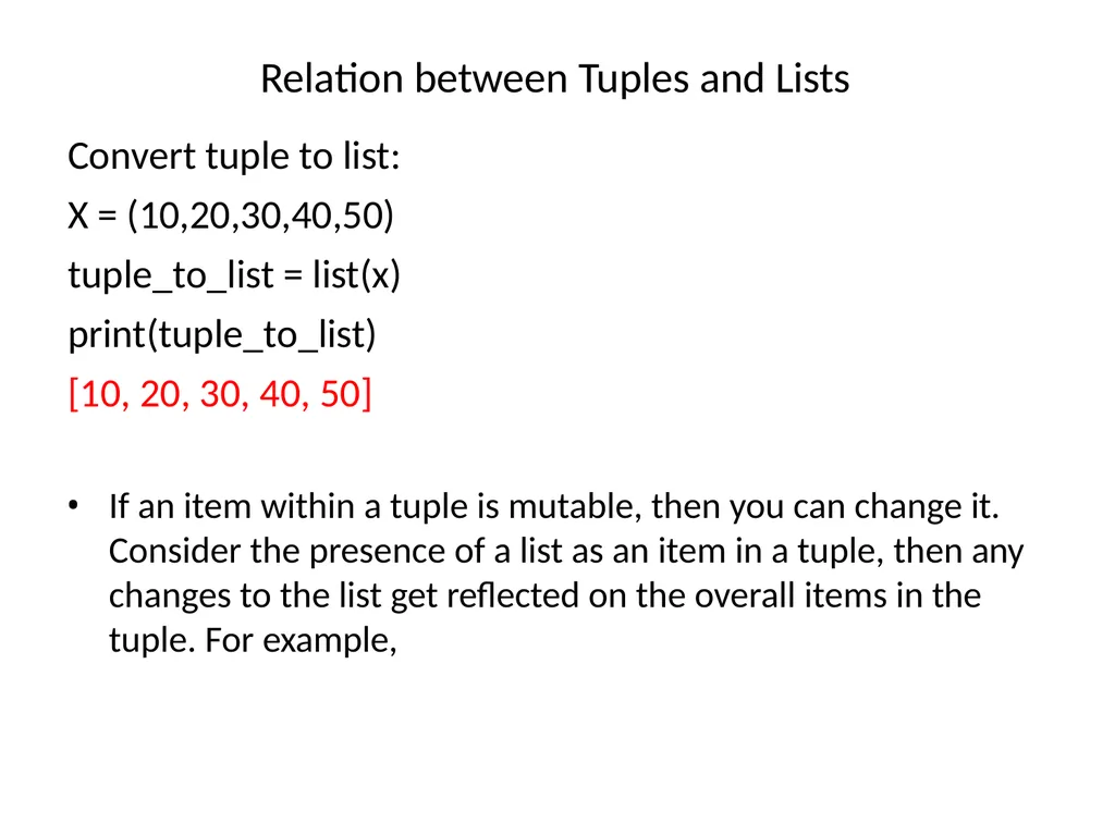 Tuple in Python Tuple Creation Tuple in Python In - slide 23 of 53