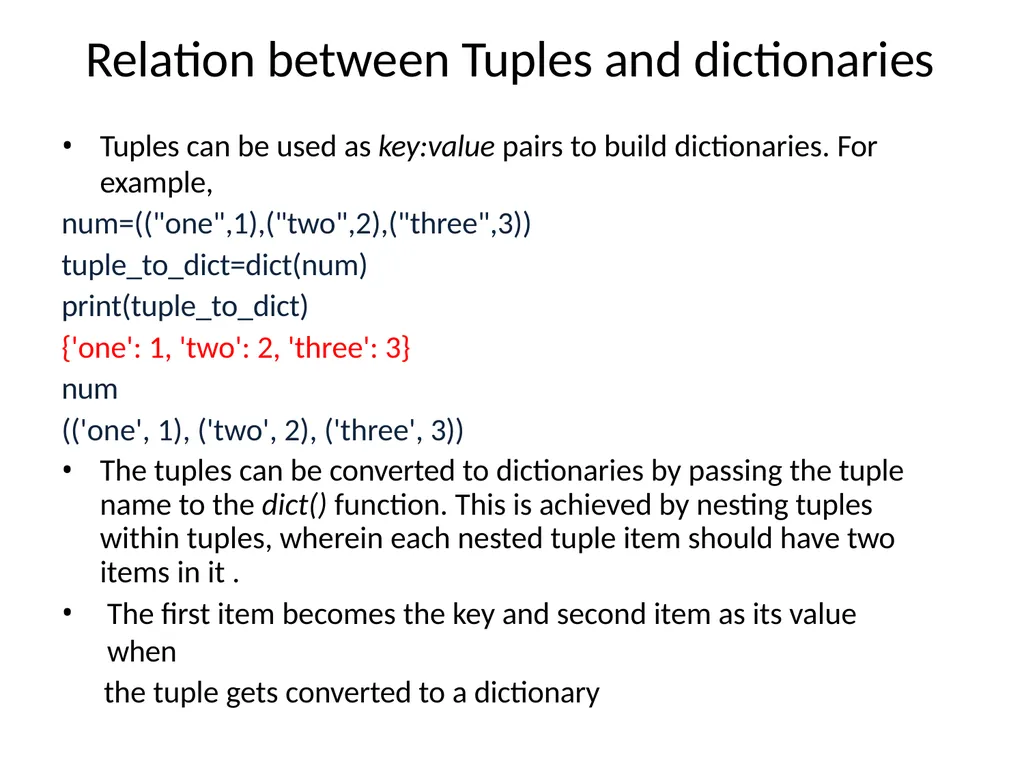 Tuple in Python Tuple Creation Tuple in Python In - slide 25 of 53