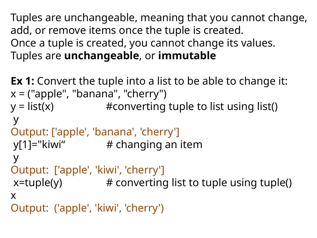 Tuple in Python Tuple Creation Tuple in Python In - slide 11 of 53