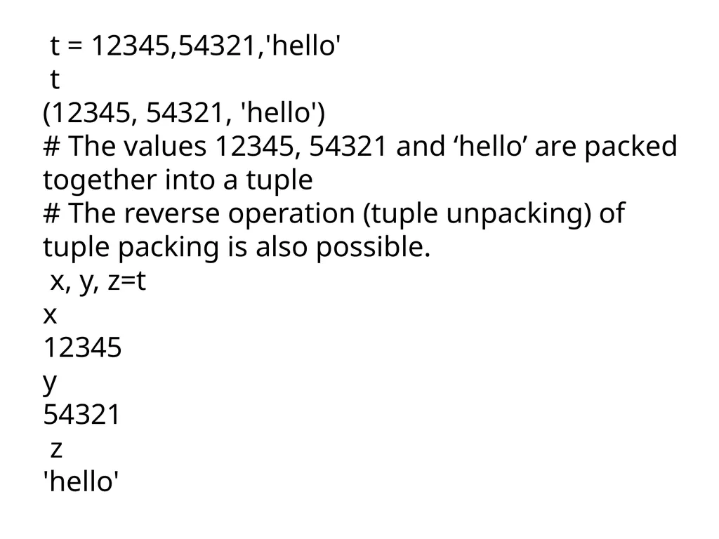 Tuple in Python Tuple Creation Tuple in Python In - slide 28 of 53