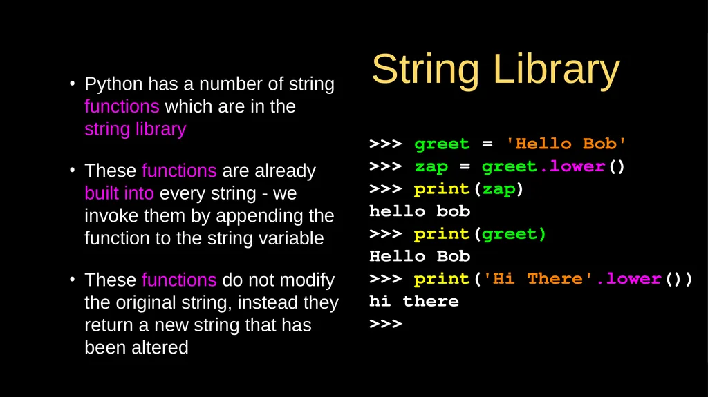 Strings Chapter 6 Python for Everybody - slide 21 of 33