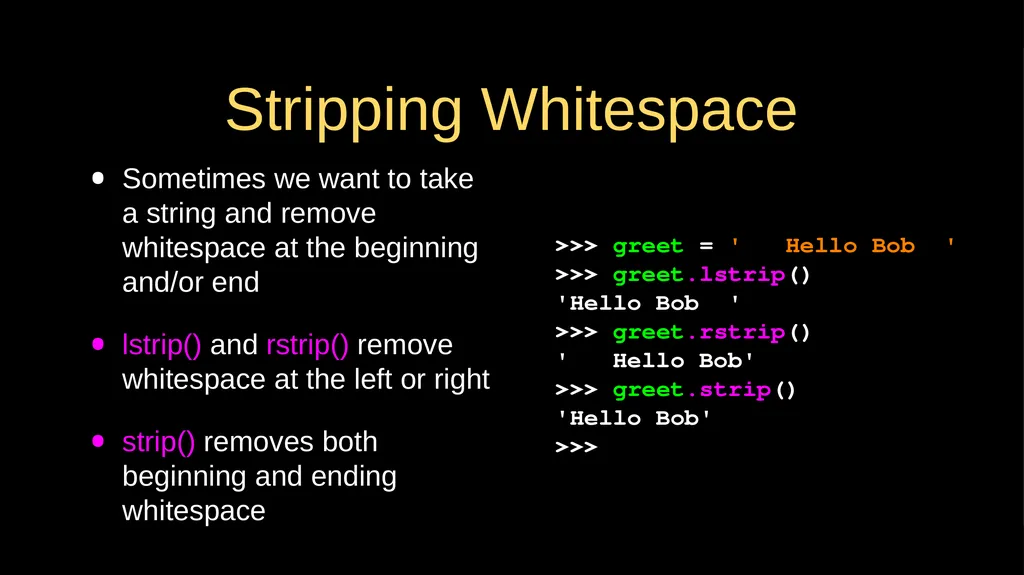 Strings Chapter 6 Python for Everybody - slide 28 of 33