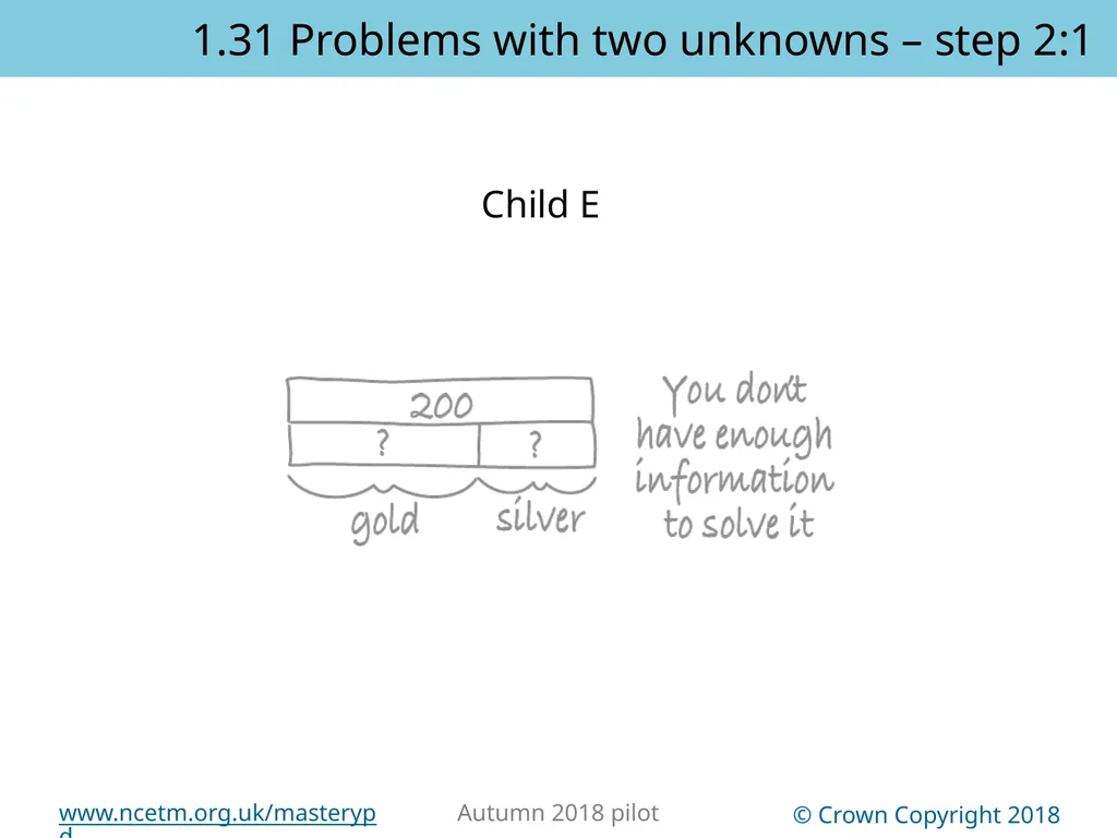 1.31 Problems with two unknowns Representations | - slide 11 of 44