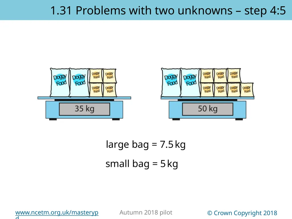 1.31 Problems with two unknowns Representations | - slide 37 of 44