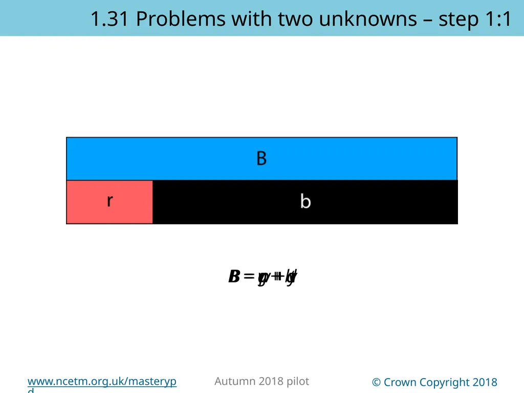 1.31 Problems with two unknowns Representations | - slide 4 of 44