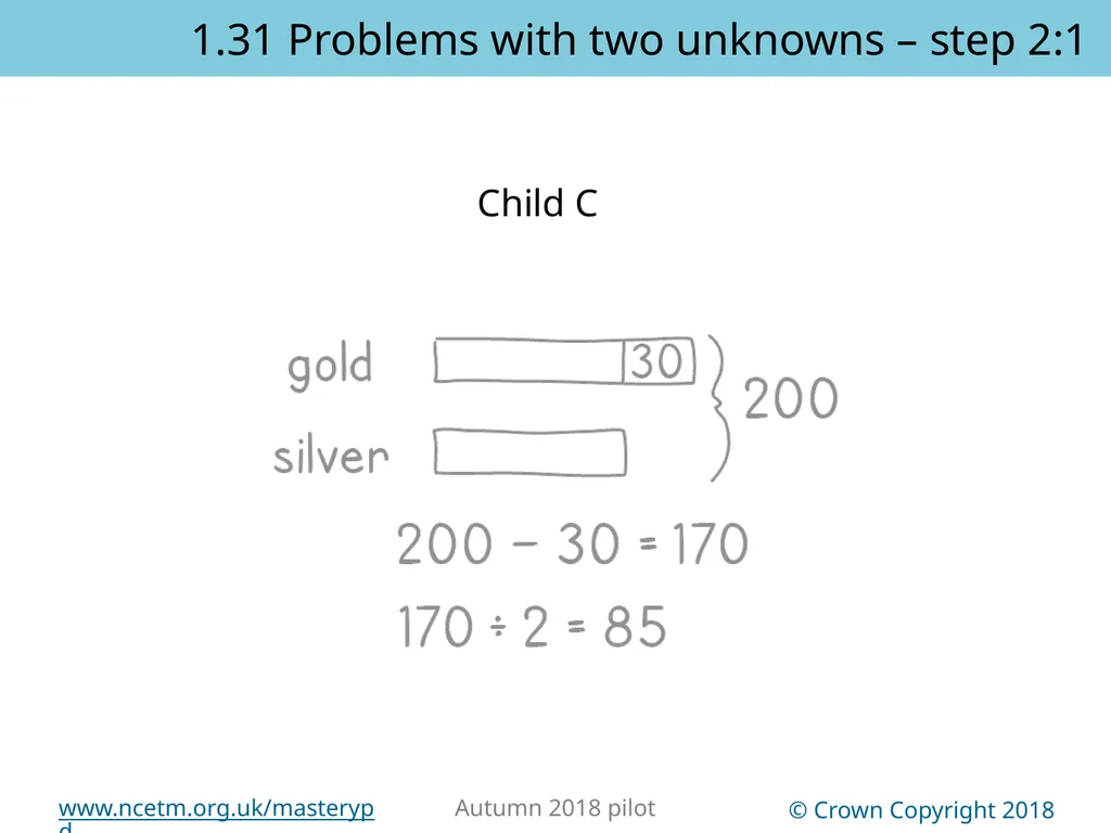 1.31 Problems with two unknowns Representations | - slide 9 of 44