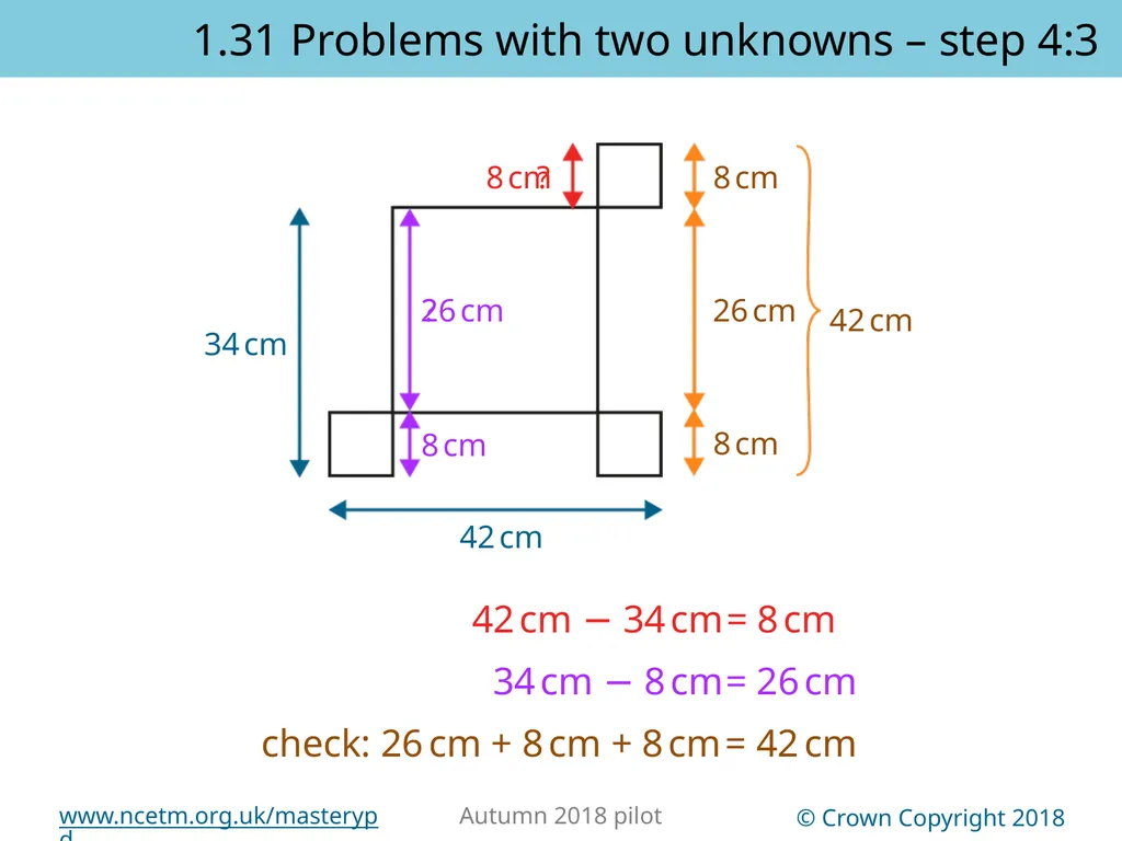1.31 Problems with two unknowns Representations | - slide 33 of 44