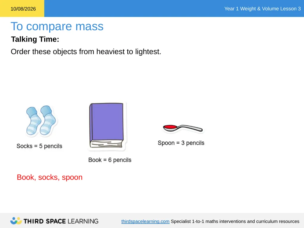 Weight & Volume Lesson 3 Ready-to-go Lesson Slides - slide 12 of 21
