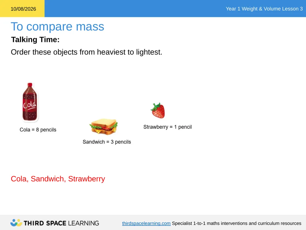 Weight & Volume Lesson 3 Ready-to-go Lesson Slides - slide 14 of 21