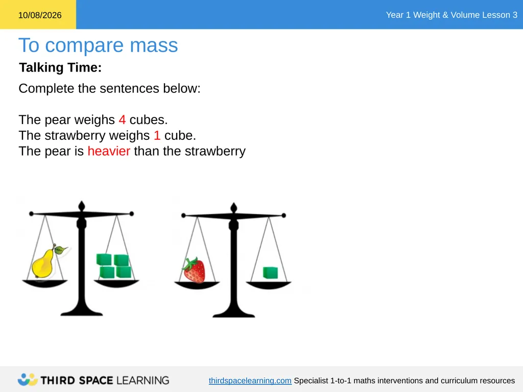 Weight & Volume Lesson 3 Ready-to-go Lesson Slides - slide 6 of 21