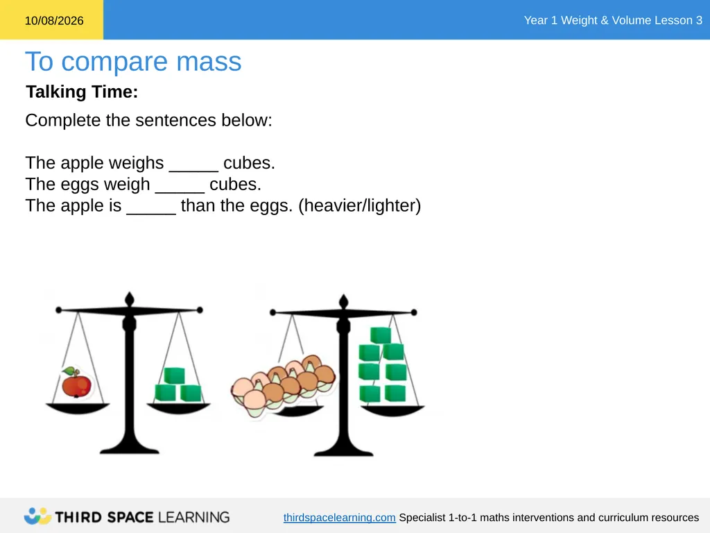 Weight & Volume Lesson 3 Ready-to-go Lesson Slides - slide 7 of 21