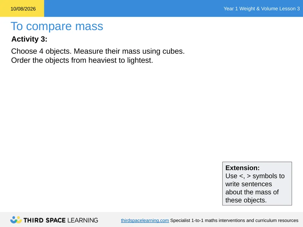Weight & Volume Lesson 3 Ready-to-go Lesson Slides - slide 18 of 21