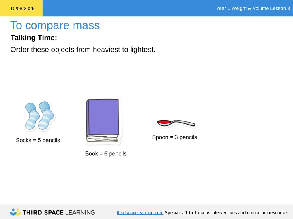 Weight & Volume Lesson 3 Ready-to-go Lesson Slides - slide 11 of 21