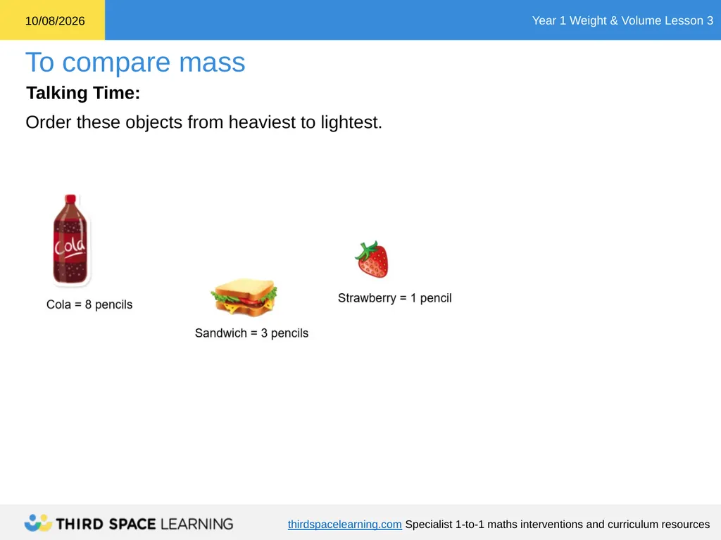 Weight & Volume Lesson 3 Ready-to-go Lesson Slides - slide 13 of 21