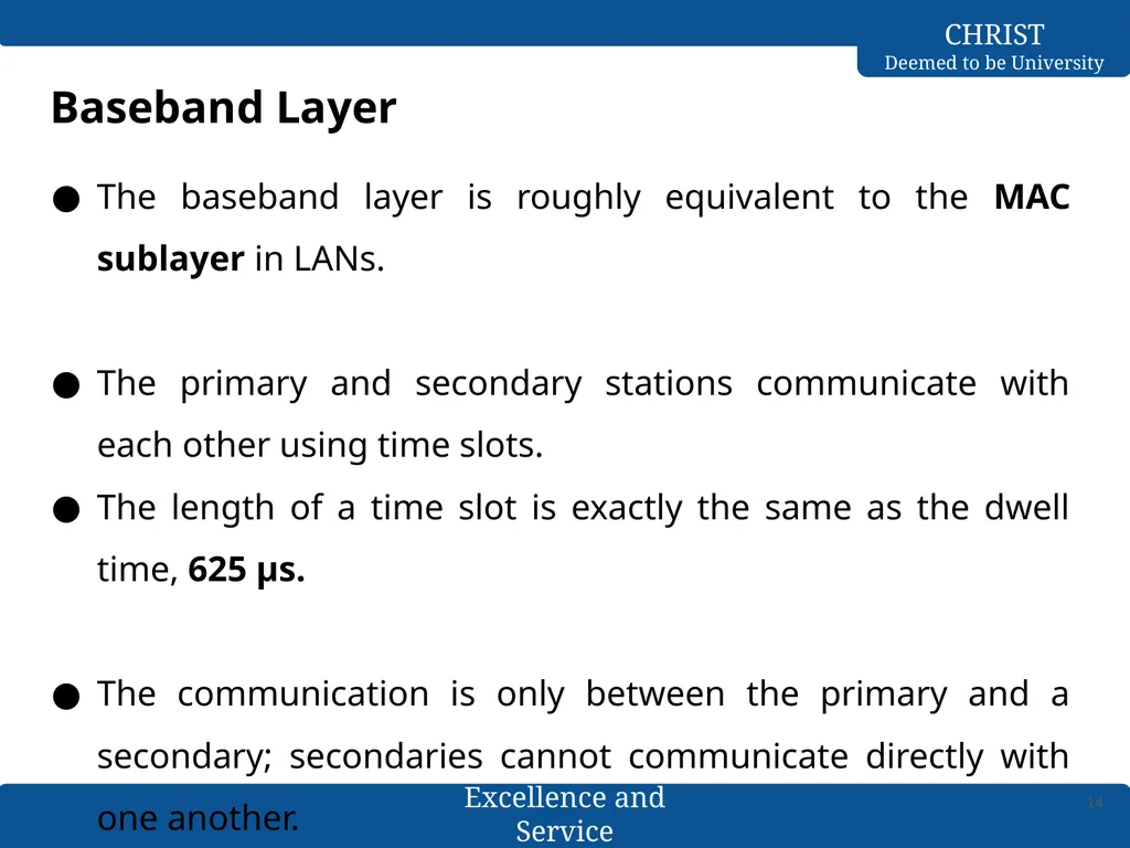 Computer Networks Bluetooth- L2CAP & Baseband - slide 14 of 27