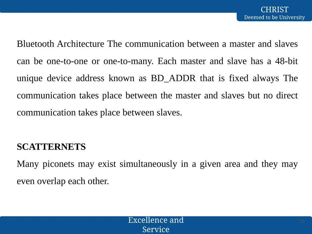 Computer Networks Bluetooth- L2CAP & Baseband - slide 25 of 27