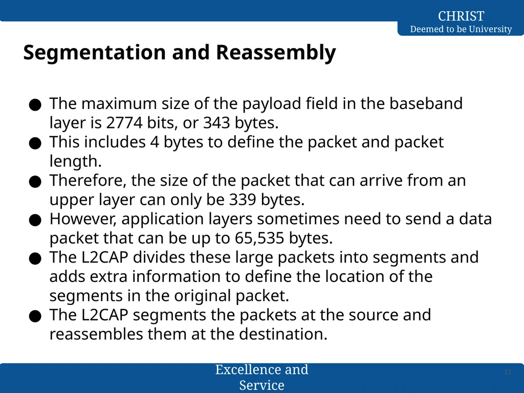 Computer Networks Bluetooth- L2CAP & Baseband - slide 11 of 27