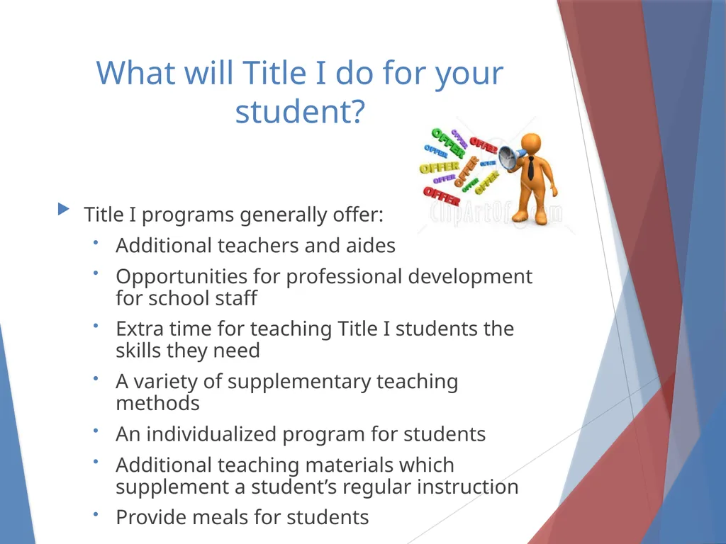 What you need to know About Title I Parent Meeting - slide 5 of 18