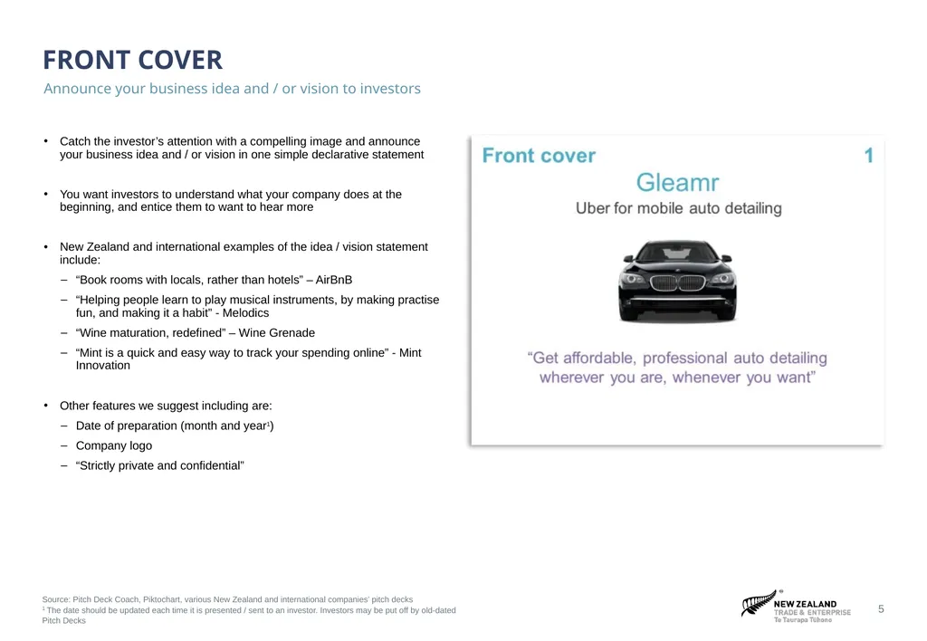 ‹#› Sources and notes Pitch Deck Guidance Guidance - slide 5 of 21