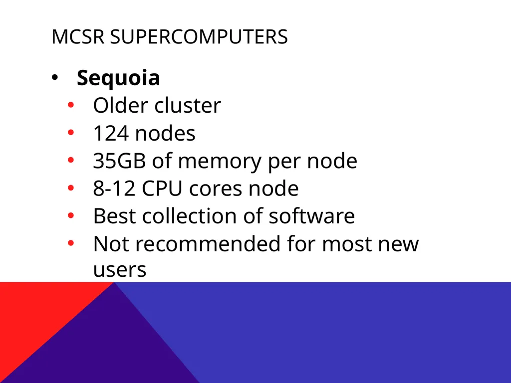 Using MCSR Supercomputers Mississippi Center for - slide 8 of 23