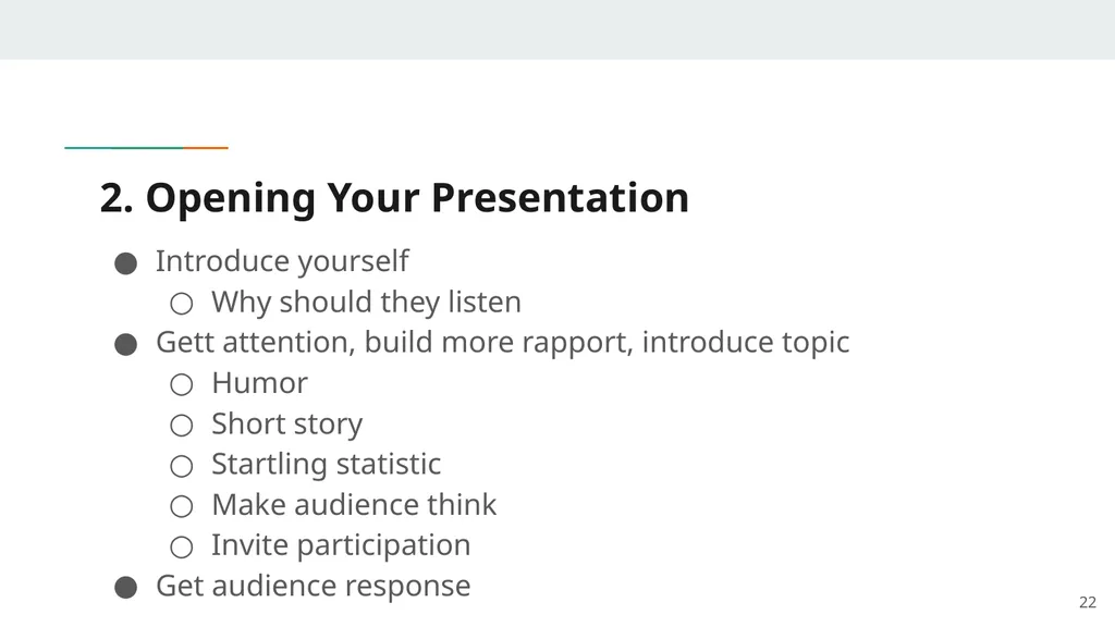 Effective Presentations Peter Masucci Adjunct - slide 22 of 52