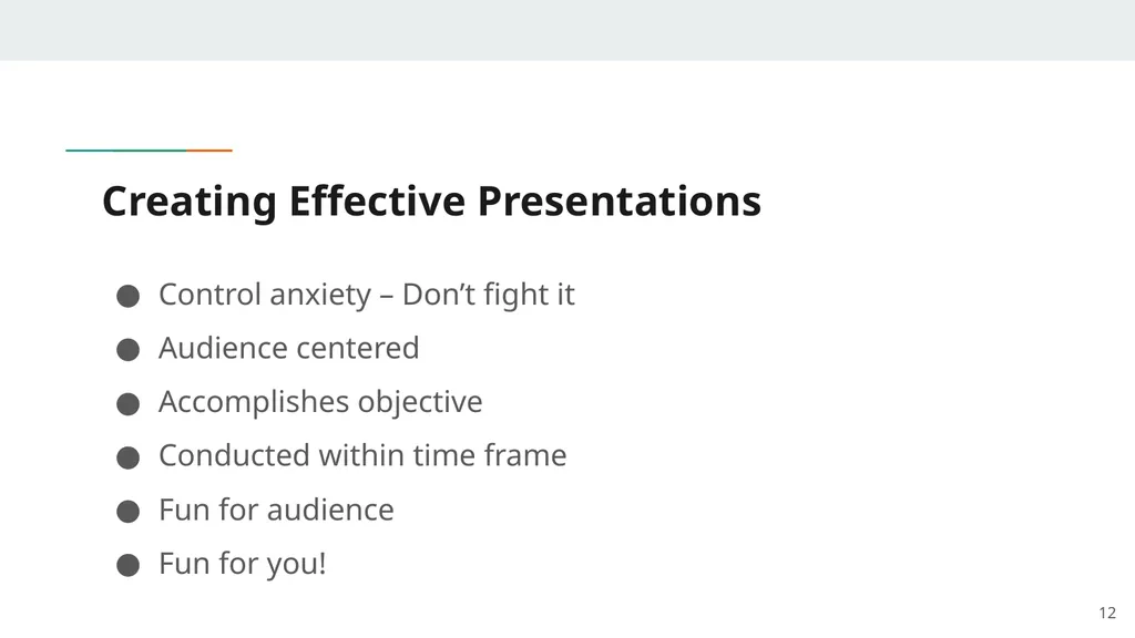 Effective Presentations Peter Masucci Adjunct - slide 12 of 52