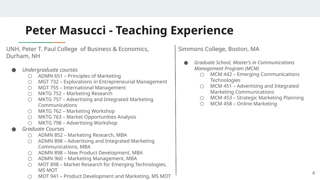 Effective Presentations Peter Masucci Adjunct - slide 4 of 52