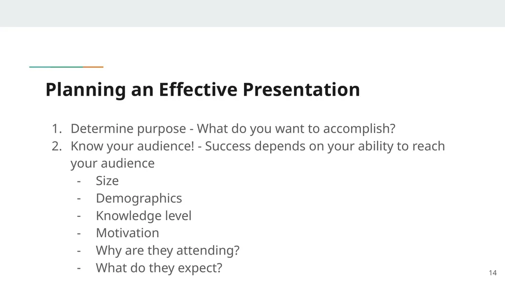 Effective Presentations Peter Masucci Adjunct - slide 14 of 52