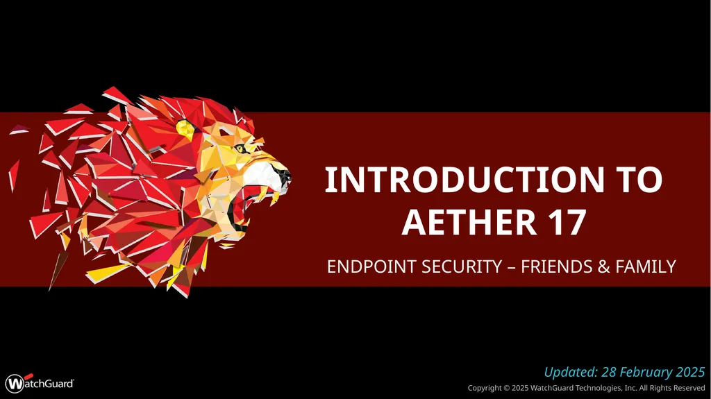 Introduction to Aether 17 Updated: 28 February